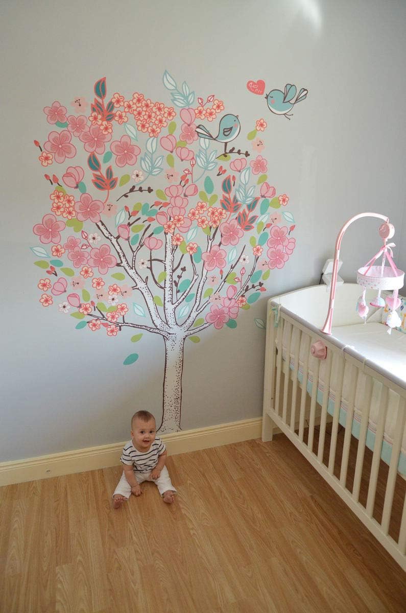 My Wonderful Walls Spring Love Tree Wall Mural Sticker Kit – Peel & Stick and Removable