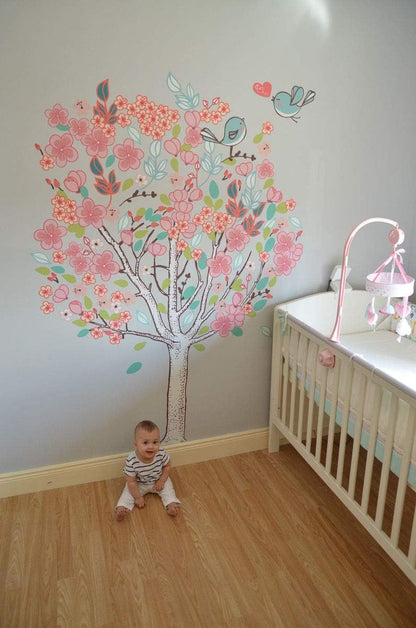 My Wonderful Walls Spring Love Tree Wall Mural Sticker Kit – Peel & Stick and Removable