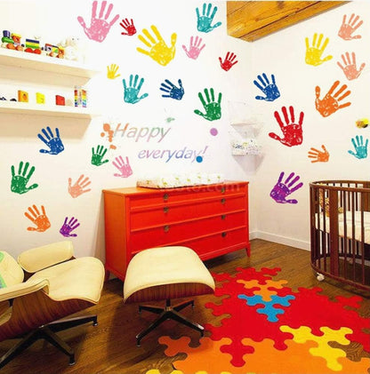 Ketsicart 1X(Color Handprint Wall Stickers,