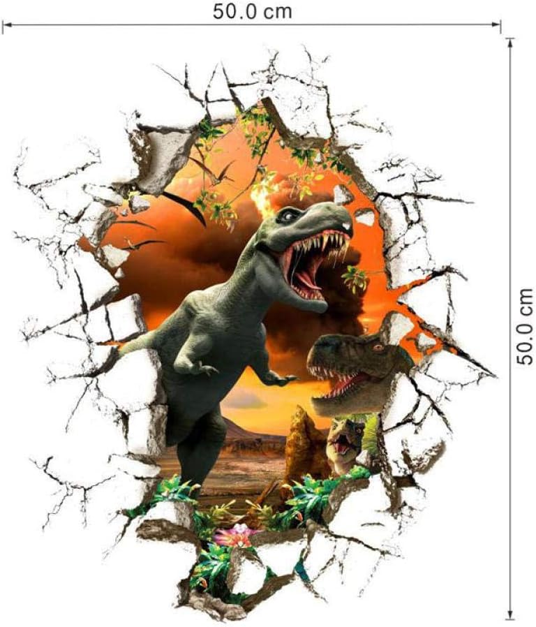 UYEDSR Wall Sticker lovely 3D hole cartoon movie boys fans love gifts Dinosaur room decal wall sticker home decoration