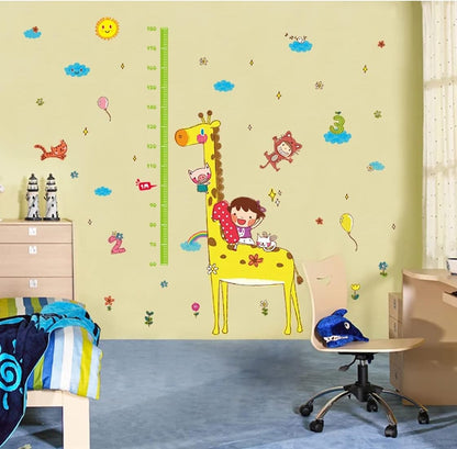 Rjjrr Cartoon Giraffe Height Ruler Wall Sticker Xl8203