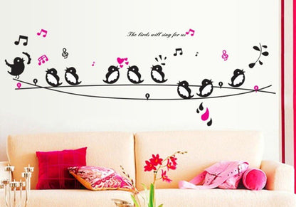Jm8210 Decals Design 'Cute Singing Birds' Wall Sticker