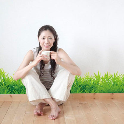 Fresh Green Grass Corner Skirting Board Removable Wall Sticker Sk7016
