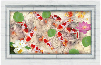 MJ8031A Fish Pond Wallsticker wall sticker stiker dinding