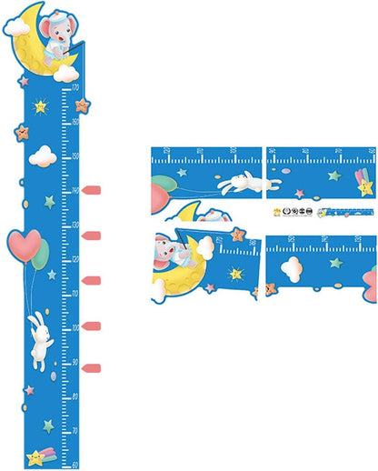 Child Growth Record Growth Chart Wall Measurement Height Chart Wall Sticker Height Measurement Chart Boy Girl Bedroom Nursery Decor Cute Cartoon/Elephant