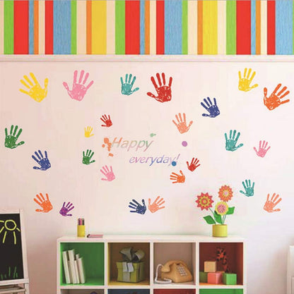 Ketsicart 1X(Color Handprint Wall Stickers,