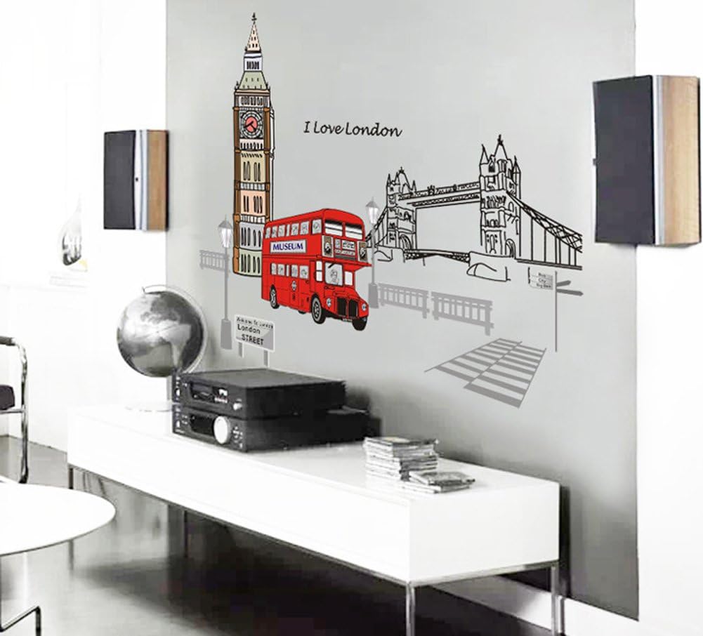 London Tower Bridge Street Bus Removable Wall Sticker  CC6911
