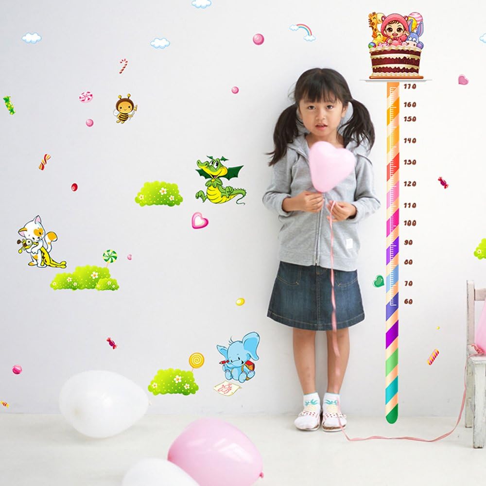Animal Cake Height Measurement Wall Sticker Xl8082