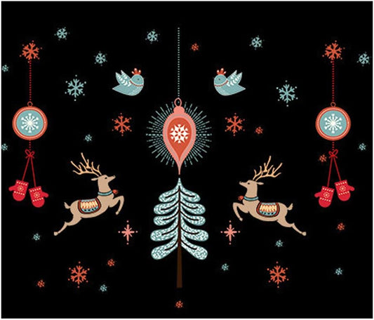 Merry Christmas Bird Deer Wall Sticker Home Decal Removable PVC Murals Wallpaper Girls Boys Kids Baby Nursery Bedroom Living Room Bathroom Kitchen Window Playroom Decor