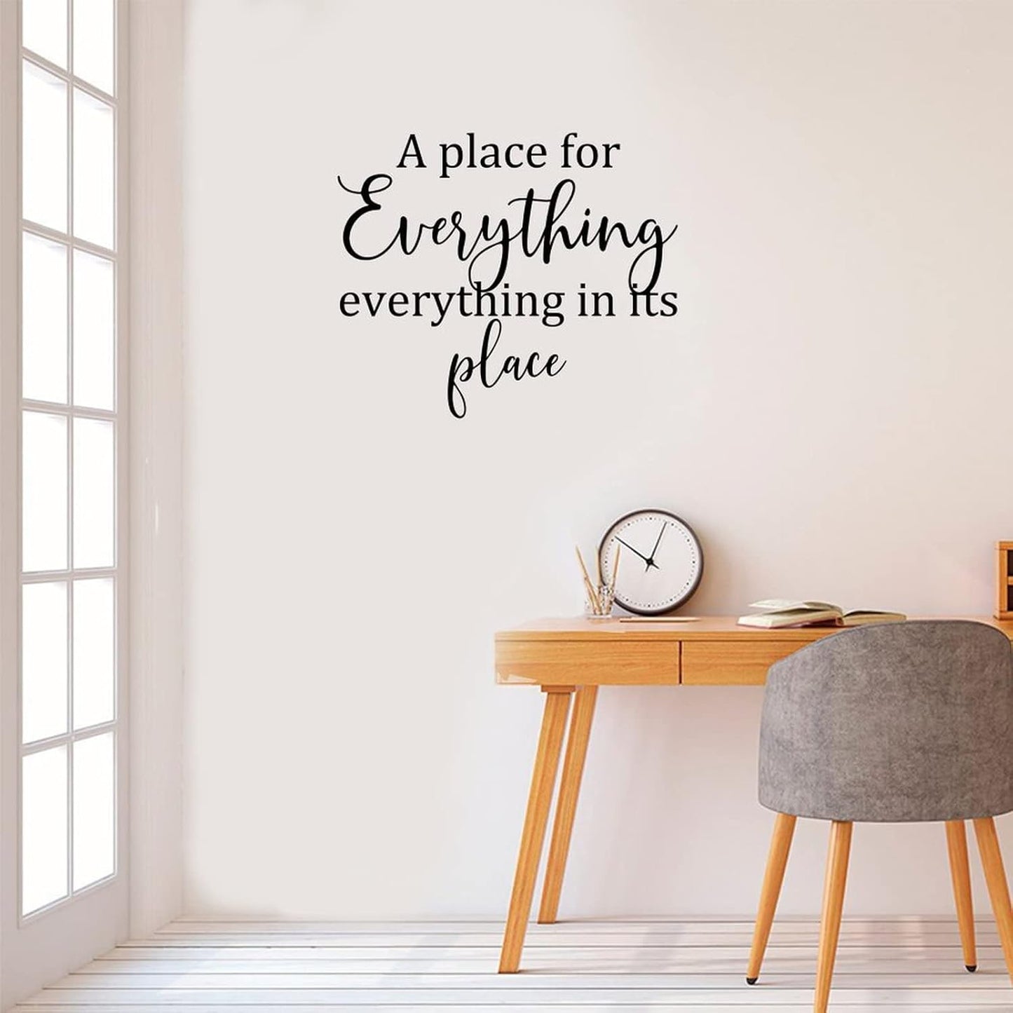 AWSN Inspirational motivational Lettering quotes Wall Decor for Women Boys Girls Kids Living Room bedroom Playroom Nursery Room Wall Stickers Decoration- A Place for Everything and Everything in