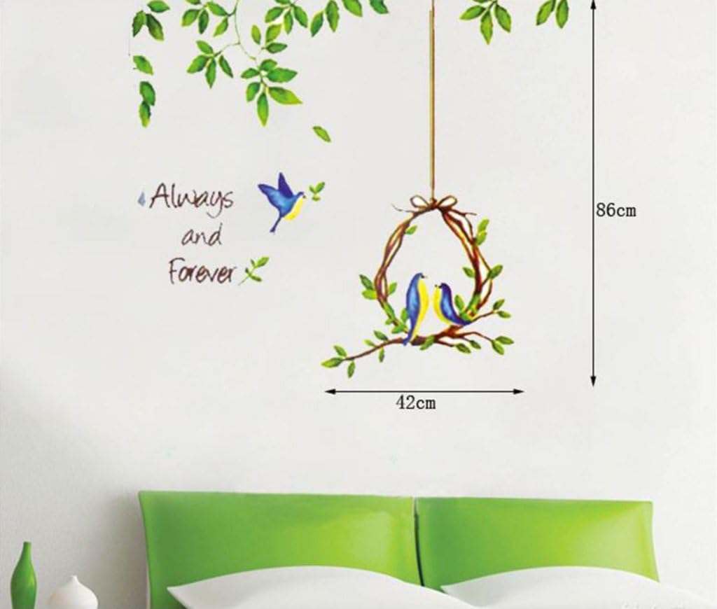 Decals Design 'Always and Forever Birds Nest and Leaves' Wall Sticker DM570012