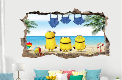Wall Sticker Minions Poster Wall Decoration Door Sticker Home Decoration Wall Art Gift
