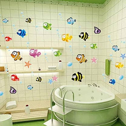 AY618 multicolour fish bathroom Wall Sticker JAAMSO ROYALS