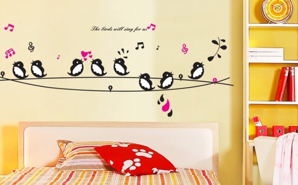Jm8210 Decals Design 'Cute Singing Birds' Wall Sticker