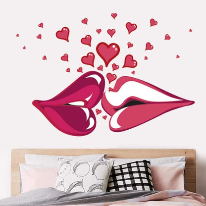 DM570065 Wall Stickers for Living Room Wall Stickers Wholesale Romantic Kiss Love Decorative Wall Stickers for Bedroom Bedroom Decor