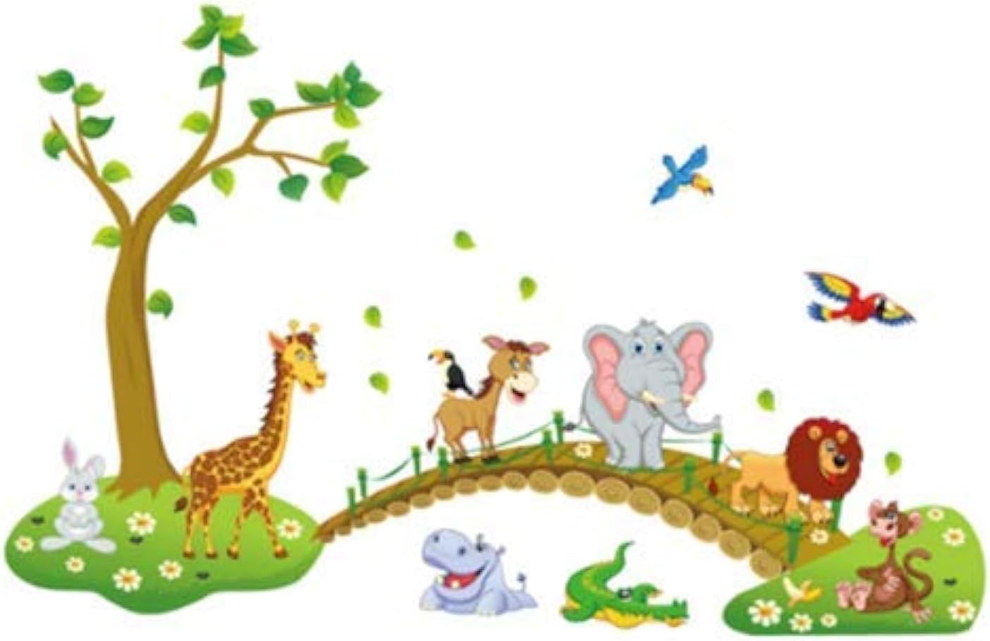 Jungle Animal Wall Sticker Living Room Home Decoration Kid Bedroom Wallpaper 1PC