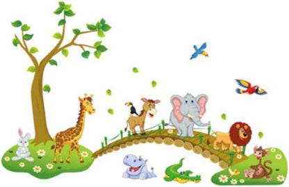 Jungle Animal Wall Sticker Living Room Home Decoration Kid Bedroom Wallpaper 1PC
