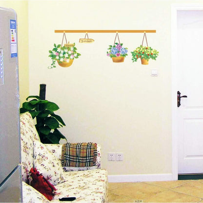 Ays620 Wall Stickers Corridor Living Room Bedroom Background Wall Decoration Potted Flower Basket Flower Plant