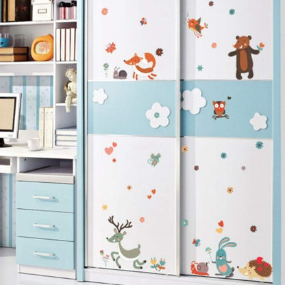 MJ7018 Amelia Isaiah Remarkable 50x70cm Cartoon Animal Fox Bear Pattern Nordic Design for Kids Room