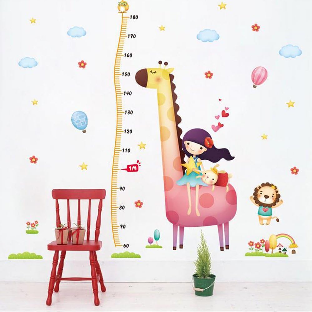 Girl Giraffe Height Measurement Wall StickersXL8246