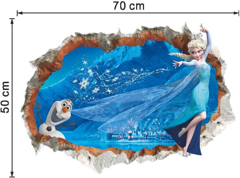 Frozen Cartoon Character Wall Sticker Diy Wall Paper Children's bedroom Living Office Decoration Can Remove