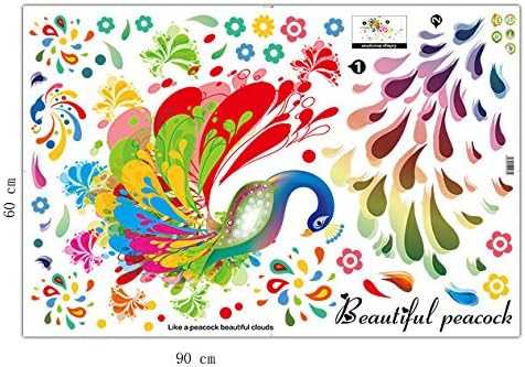 Lichi Beautiful Peacock Wall Sticker Xl 8191.