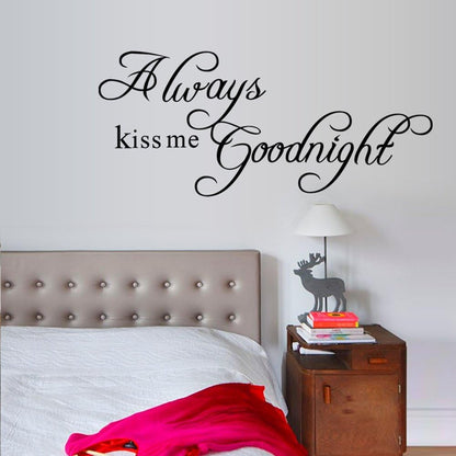KDHeart 45 x 20 cm Always Kiss Me Goodnight Wall Sticker