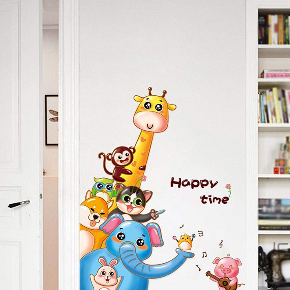Animal Cartoon Wall Sticker Multicolour