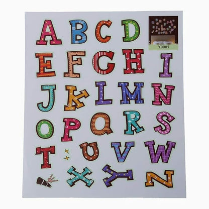 Yigo Fluorescent Luminous Wall Stickers Glow in The Dark Stars Home Decoration Eco-Friendly PVC Cartoon Wall Decal for Kids Rooms-Alphabet