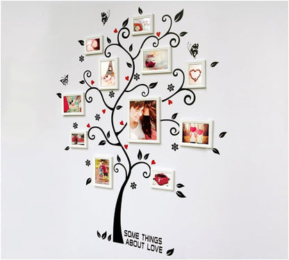 Ay6031 3D Wall Decals Family Trees DIY Wall Stickers with Quotes and Photo Frame for Home Decor Living Room