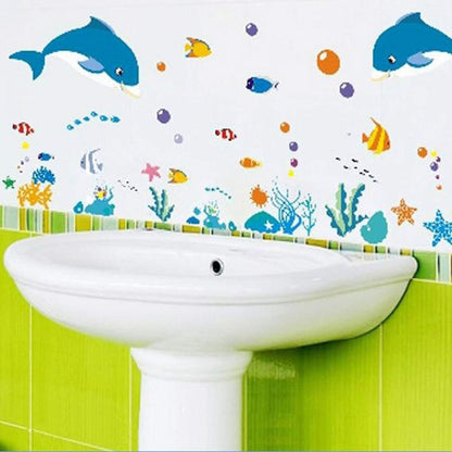 Xy8047 GlobalNiche® Sea Ocean Animal Dolphin Fish Wall Window Decor Vinyl Decal Kid Rome Sticker