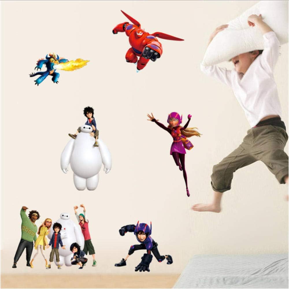 Big Hero Baymax Wall Stickers for Kids Room Home Decoration PVC Walls Decal Cartoon Movie Mural Art 30 * 90Cm