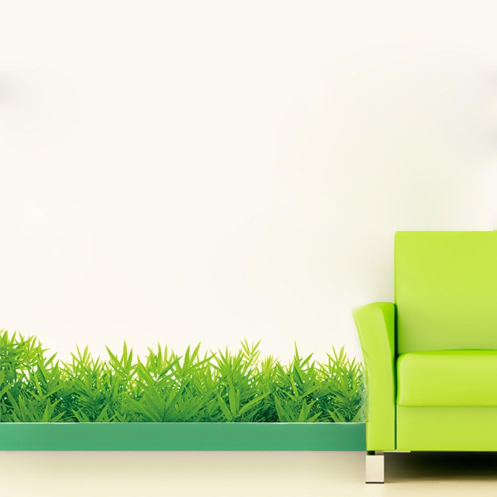 Fresh Green Grass Corner Skirting Board Removable Wall Sticker Sk7016