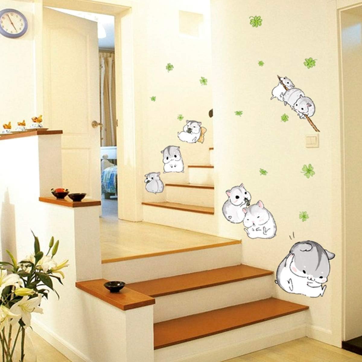 MJ7014【 German】 PVC wall decal wall decal nice little hamster wall sticker wall decal sticker children's day gift good gift for friends