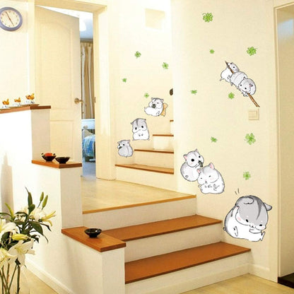 MJ7014【 German】 PVC wall decal wall decal nice little hamster wall sticker wall decal sticker children's day gift good gift for friends