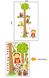 Abc 1038 Kid's Little Red Riding Hood and Tree Height Chart Wall Stickers