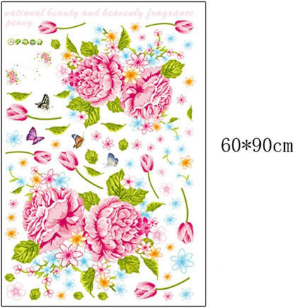 Wall stickers, Folina, floral decoration with pink peonies Ay9120
