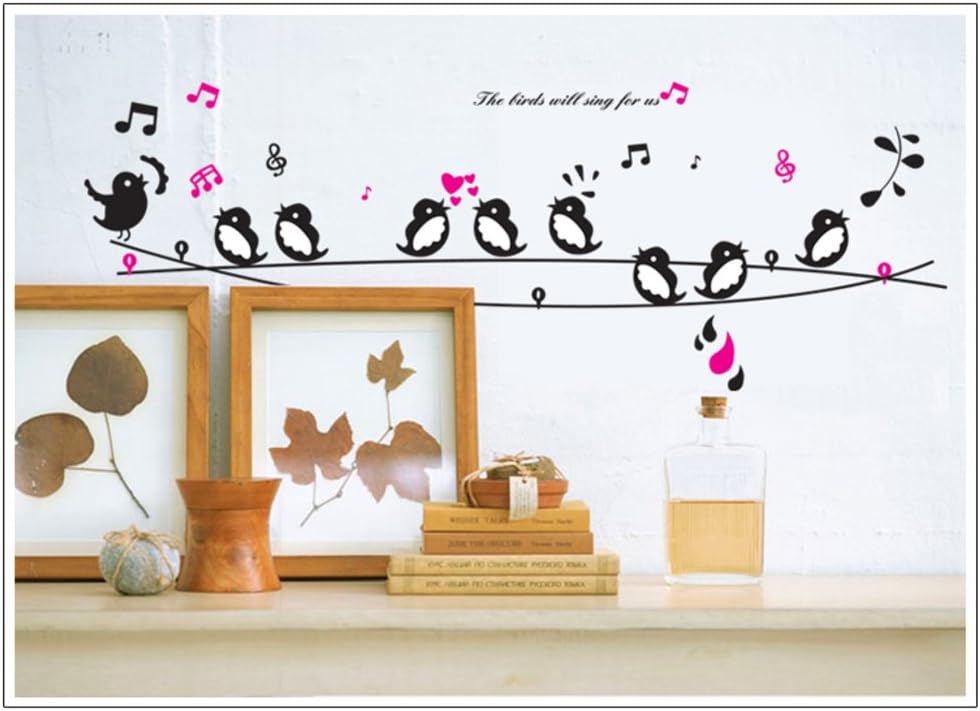 Jm8210 Decals Design 'Cute Singing Birds' Wall Sticker