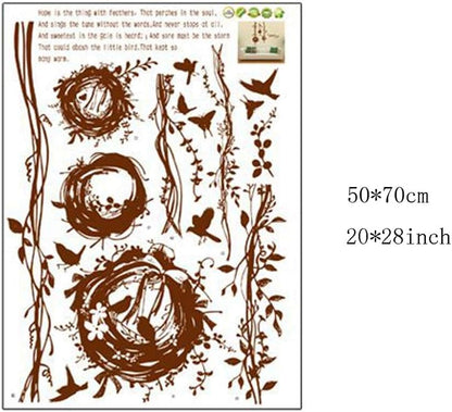 BEST OF BEST Bird Nest Tree Vine Wall Stickers Ay7026