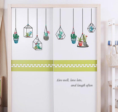 HM92013 weii  Stickers Decor Living Room Succulent Sticker Removable Vinyl ArtMural Decals