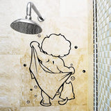 MXIAOXIA Shower Glass Door Stickers Bathing Wall Removable For Bathroom Decor Art Decals