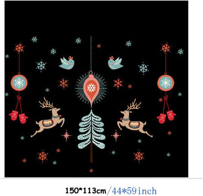 Merry Christmas Bird Deer Wall Sticker Home Decal Removable PVC Murals Wallpaper Girls Boys Kids Baby Nursery Bedroom Living Room Bathroom Kitchen Window Playroom Decor