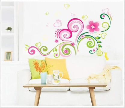 New 2024 Lp Xy8006 DIY Wall Sticker, Stickers Living Room Bedroom Sofa Backdrop Fantasy Flower Wall Stickers Decal Decoration Products Accessories