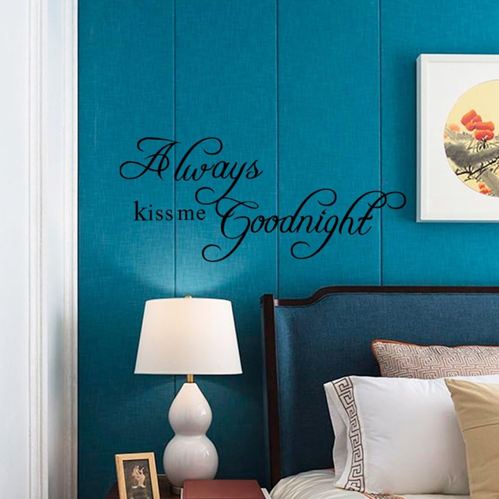 KDHeart 45 x 20 cm Always Kiss Me Goodnight Wall Sticker