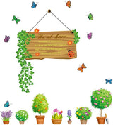 Cartoon animal, flower, butterfly, tree wall stickers, home decor, PVC decoration, size 60x90 ay9172