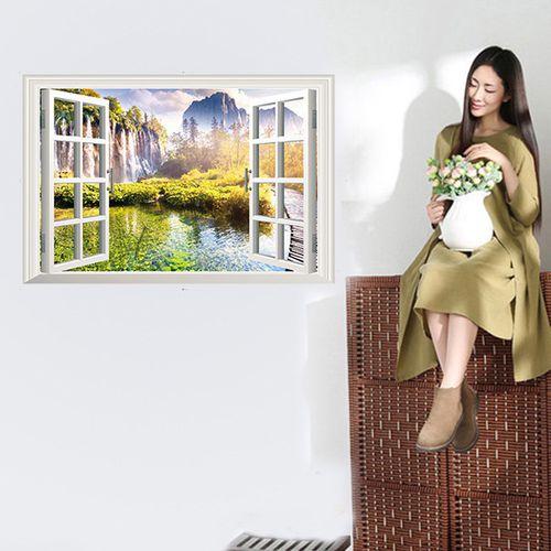 Wall sticker Jendela Tebing Pohon XL8022H (90x60) Stiker Dinding