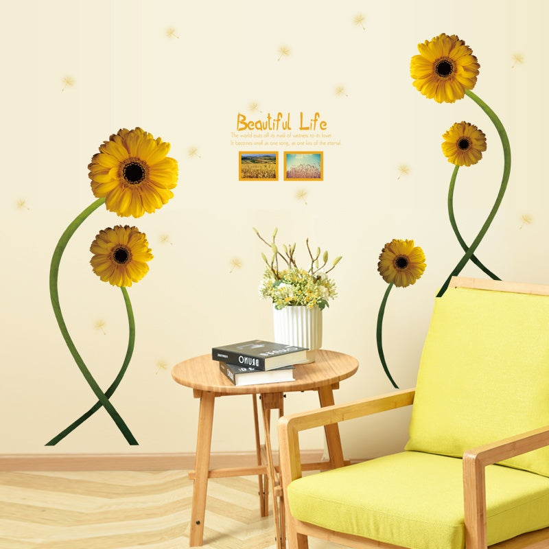 Sk9233 Beautiful Sunflowers Wall Sticker