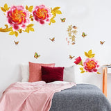 SK9334 Dahlia Flower Wall Decal size 60x90
