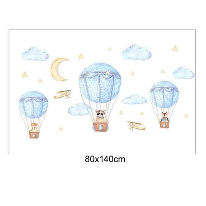 JM7343 Cute Hot-air Balloon Design Wall Sticker