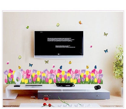 COLORFUL TULIP  WALL STICKER ay7188